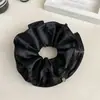 Diadema de Satén Perlado Nueva y de Moda con un Tacto de Alta Gama y Lujoso, Goma para el Pelo de Doble Capa para Coletas