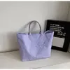 Bolsa de Tela Lisa de Color Sólido para Mujer, Bolsa Versátil de Gran Capacidad para el Día a Día, Bolso de Mano Simple y Elegante, Bolso de Hombro, Bolso de Axila