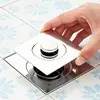 Drenaje de Piso Cuadrado de Acero Inoxidable Universal Pop-Up Núcleo de Plástico Drenaje de Baño Dispositivo Anti-Olor Tapa de Sellado Salida de Alcantarilla Anti-Olor