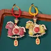 Hebilla de Anillo de Caballo Giratoria de Brocado de Canción de Doble Cara, Colgante de Llavero de Pony Giratorio, Accesorio de Joyería DIY, Venta al por Mayor desde el Fabricante