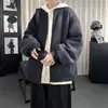 Chaqueta de béisbol pesada de punto gofre estilo japonés vintage para hombres y mujeres, chaqueta casual versátil de marca de moda para primavera y otoño para parejas