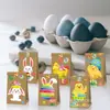 Lb149 Amazon Conejito de Pascua Huevo Flores de Primavera Pegatina DIY Decoración Fiesta Bolsa de Papel Kraft