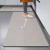 Tapete de Cozinha Simples de Cor Sólida Absorvente Resistente à Sujeira Tapete de Chão Combinado Tapete Drenante para Pia Bacia Bancada Tapete Antiderrapante para Banheiro