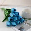 Flor Artificial de Tulipán Mini PU Flor Artificial Transfronteriza Boda Decoración del Hogar Flor Sensación Tulipán Planta Artificial