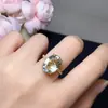 ¡Anillo de Cristal Verde Natural! ¡Cristal Limpio! ¡Fuego Súper Fuerte! Especificaciones de Piedra Suelta 10*14mm