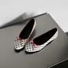 Zapatos Planos de Pelo de Poni con Lunares que Aumentan 3 cm de Altura para Mujer, Boca Baja y Lazo, Suela Plana, Nuevo Estilo Slip-On Primavera 2026