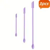 Conjunto de 3 espátulas cosméticas de silicone, ferramenta de beleza multifuncional de dupla face, adequado para potes e frascos, ideal para pegar e dispensar cremes, loções, séruns e cosméticos, portátil e fácil de limpar, ferramenta de beleza reutilizável