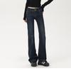 Jeans Estrechos Rectos Azul Oscuro de Comercio Transfronterizo para Mujer Nueva Moda Primavera y Verano Holgados Adelgazantes con Caída Versátiles Anchos