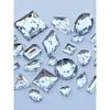 Costura Manual DIY Pedraria Irregular Acrílica com Fundo Plano Conjunto de Pedrarias para Vestido de Noiva Feito à Mão com Furo