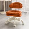 Taburete pequeño universal con ruedas y polea, taburete bajo para el hogar, cambiador de zapatos, respaldo para niños, taburete redondo para sala de estar, banco suave.