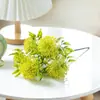 Venta al por mayor transfronteriza de Bolas de Milán Grandes de Plástico Artificial de 5 Cabezas, Flores Artificiales, Flores de Plástico, Plantas Artificiales para Decoración del Hogar, Flores Artificiales