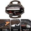 Personalizado estilo coreano negócios de couro genuíno bolsa oficial simples homens vertical saco de ombro camada superior cowhide bolsa