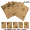 Libro de Menú Retro de Papel Kraft Pintado a Mano Lista de Bebidas Creativa Manuscrita de Hojas Sueltas Cafetería Bar con Ilustraciones DIY