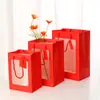 Bolsas Transparentes para Ramos Listas para Usar con Ventana, Bolsas de Mano para Flores, Bolsas de Regalo para Fiestas, Bolsas de Empaque de Recuerdo de Boda, Bolsas Transparentes Festivas con Ventana