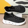 Zapatillas deportivas Flyknit transfronterizas, puntera ancha, horma ancha, diseñadas para pies anchos, transpirables, con amortiguación y suela suave, zapatillas de correr talla grande para hombre