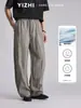 Pantalones Casuales de Hilo de Seda Hielo Lyocell para Hombre, Verano Holgados Transpirables de Pierna Recta Caídos Finos de Pierna Ancha