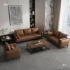Sofá de doble recepción de lujo ligero para oficina, apartamento pequeño, alquiler de apartamento, sala de estar simple, dormitorio, sofá pequeño de cuero