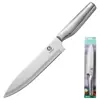 Cuchillo de Chef de Acero Inoxidable con Mango Hueco para Cortar Verduras y Rebanar, Cuchillo Doméstico Estilo Japonés, Cuchillo Multifuncional para Frutas y Verduras Asakh-No.740