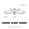 Pulsera elástica de colores de corte rosa más vendida en Tiktok y Xiaohongshu con incrustaciones de diamantes de alto carbono brillantes, joyería para transmisión en vivo