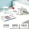 Solución salina nasal de 4.5 g, enjuague nasal de agua de mar, irrigador nasal para adultos y niños, para uso doméstico, lavado nasal con masaje salino, portátil