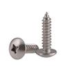 Tornillos de Acero Inoxidable 304 de Cabeza Plana Grande M3M45M6Ta Cabeza de Paraguas Cabeza Ancha Tornillos para Madera Resistentes a la Corrosión y Duraderos