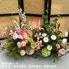 Flor Jardín Monet Viento Acabado Pila de Flores Red Celebratorio Disposición de Tienda Habitación de Boda Camino de Boda Decoración de Guía Paisajismo de Ventana