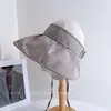 Chapéu Viseira de Cor Sólida com Cadarço de Linho Sintético para Mulheres, Novo Estilo de Verão, Chapéu de Tecido Versátil para Proteger do Sol, Chapéu com Proteção Solar para Afinar o Rosto