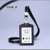 Porta-Cartões de Couro Bovino Cuidadosamente Selecionado, Porta-Crachá de Couro Genuíno, Permissão de Trabalho, Cordão para Crachá de Funcionário, Crachá Escolar de Estudante, Cartão de Refeição