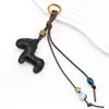 Colgante original de caballo lindo para el Año del Caballo, muñeca de cuero estilo miu en colores macarrón, dijes para bolso al por mayor