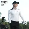 Pgm Ropa de Golf para Hombre Camiseta de Manga Larga Otoño e Invierno Tops Deportivos Ropa para Hombre Camisas Polo Combinación de Colores Versátil