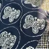 En Stock Tela Bordada de Algodón y Lino Estilo Japonés de Dibujos Animados Bordado Acolchado para Bolsas, Chalecos, Manualidades DIY Bordado Plano