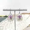 Hermosos Pendientes Pequeños Frescos de Flores Secas Hechos a Mano Pendientes Nuevos con Forma de Gota Pegamento de Resina Hecho a Mano 2022 Nuevo Producto Caliente