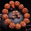 Pulseira King Kong Bodhi Grande com Cauda para Homens e Mulheres 18mm Cinco Pétalas Pele Vermelha Átomo King Kong Bodhi Wenwan Corrente de Contas de Buda