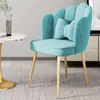 Silla con forma de flor, silla de maquillaje para el hogar, taburete de celebridad de internet de lujo ligero, respaldo simple, silla de manicura, silla de tocador para dormitorio para niñas