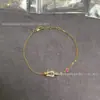 Colar com fivela de ferradura, Corrente torcida Fred mini V-gold cravejada de diamantes, Pulseira de ouro rosé 18K de precisão CNC para meninas