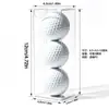 Caja Porta Pelotas de Golf Paquete de 3 Plástico Transparente Cuadrada Empaque Caja para Pelotas GOLF Caja al por Mayor Regalo