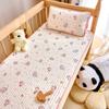 Capa de Cama Infantil de Algodão Classe A Algodão Puro Fio de Camada Dupla Colchonete de Berçário Bebê Colchão Macio Acolchoado