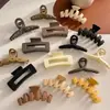 Grampo de Cabelo Shark Clip Preto de Alta Qualidade, Presilha de Cabelo Cor de Café, Acessório de Cabelo, Prendedor de Garra Grande para Cabelos Finos