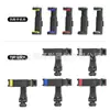 Clip Giratorio para Zapata Caliente, Clip Extensible en Forma de E, Accesorio de Soporte para Trípode para Transmisión en Vivo, Clip para Tableta, Clip para Teléfono con Doble Agujero