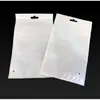 Bolsa de joia branca Yin Yang Filme de pérola Plástico translúcido Bolsa autovedante Saco de embalagem selado para cabo de dados, capa de celular