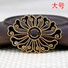 60662 Cobre Estilo Antiguo Joyería DIY Hecho a Mano Cloisonné Pasador Corona de Pelo Material Accesorios 36*50mm Hoja de Loto
