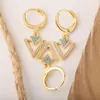 Pendientes de Moda para Mujer Europeos y Americanos Personalidad de Moda Geométricos Chapados en Cobre Oro Real Pendientes Completos de Diamante Pendientes Dulces de Temperamento