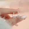 Original Ganjia S999 Plata para Pies Corazón Rosa Mariposa Moderna Moda Popular ins Dulce Lindo Nicho Pendientes para Cabello Generacional
