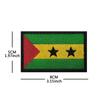 Bolsa exterior con bordado de gancho y bucle de bandera nacional africana transfronteriza con parche de tela de bordado de sello en stock