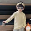 Camada de Base Térmica com Fleece para Meninos, Camiseta de Manga Longa com Gola Alta Infantil, Novo Estilo 2026, Lindo Macacão de Lã Quente para Bebê