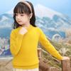 Suéter de lana para niños y niñas, cuello alto medio, grueso, otoño e invierno, nuevo suéter de cuello alto para bebé, 100% lana pura.