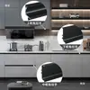 Perfil de Aluminio con Ranura en Forma de U sin Tirador para Gabinete de Cocina, Manija Empotrada para Puerta de Gabinete Inferior en Forma de L, Agujero de Ventilación