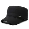 Gorra Plana de Invierno Otoño para Hombre, Informal para Exteriores, Engrosada, Cálida, Protección para Orejas, Gorra Pico de Pato, Sombrero de Lana y Algodón para Personas de Mediana Edad y Mayores