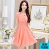 Gongyu Weng Verano Nuevo Hombro Lazo Gasa Vestido de Mujer Vestido de Hada Falda Elegante Moda