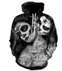 Sudadera con capucha informal de otoño para hombre, estampado 3D, cuello redondo, Noche de Navidad de Halloween, Grito, Fabricantes de origen